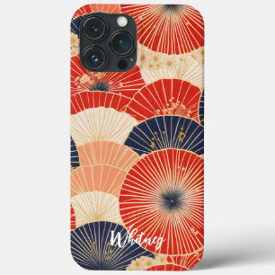 Japanese Kimono Pattern Umbrellas Name iPhone 13 Pro Max Case