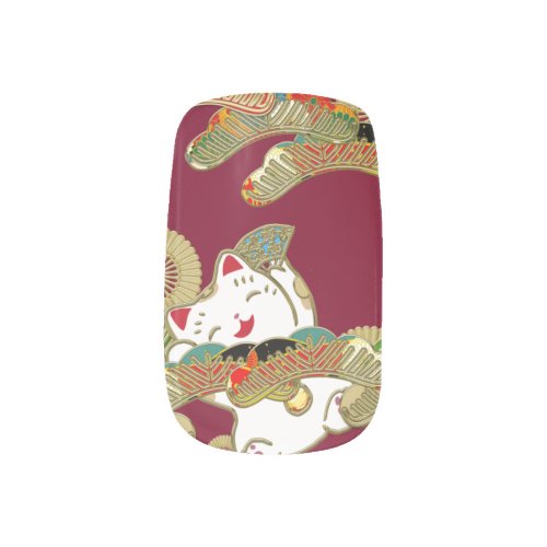 Japanese kimono style nail art wrap