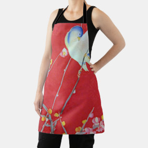 Japanese KIMONO Textile, Bluebird Apron