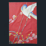 Japanese KIMONO Textile, Bluebird Kitchen Towel<br><div class="desc">This is a textile design of a Japanese Kimono.</div>
