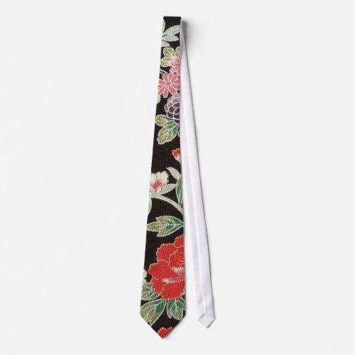 Japanese KIMONO Textile Floral Pattern Tie