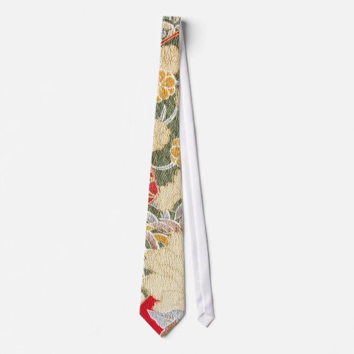 Japanese KIMONO Textile Floral Pattern Tie