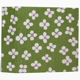 Japanese KIMONO Textile, Floret Pattern 3 Ring Binder