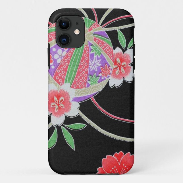 Japanese KIMONO Textile, Floret Pattern Case-Mate iPhone Case (Back)