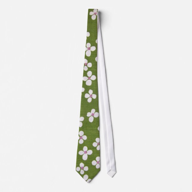 Japanese KIMONO Textile, Floret Pattern Neck Tie (Front)