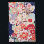 Japanese KIMONO Textile, Flower Kitchen Towel<br><div class="desc">This is a textile design of a Japanese Kimono.</div>