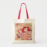 Japanese Kimono Textile, Flower Tote Bag at Zazzle