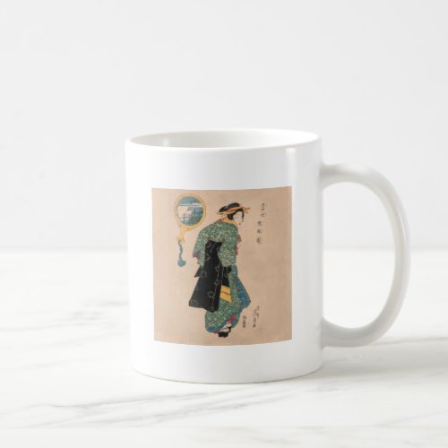 Japanese Kimono Woman Courtesan Artwork Coffee Mug