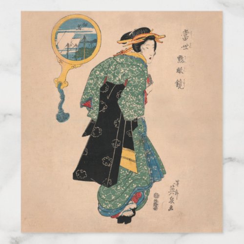 Japanese Kimono Woman Courtesan Artwork Envelope Liner