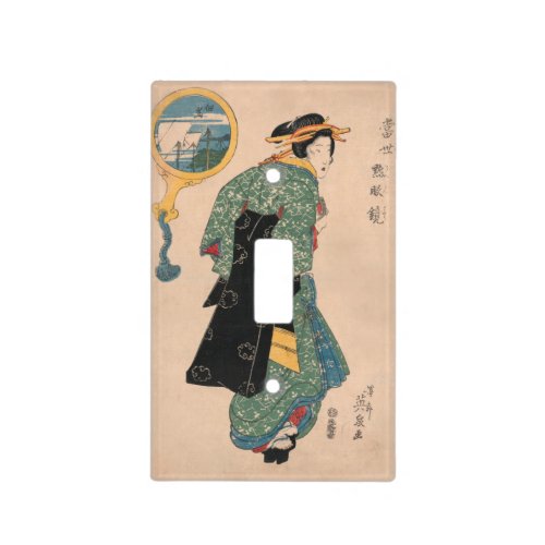 Japanese Kimono Woman Courtesan Artwork Light Switch Cover