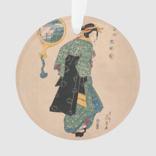 Japanese Kimono Woman Courtesan Artwork Ornament