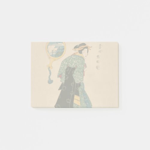 Japanese Kimono Woman Courtesan Artwork Post_it Notes