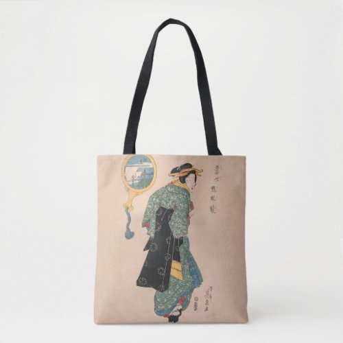 Japanese Kimono Woman Courtesan Artwork Tote Bag