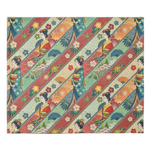 Japanese Kimono Worn Effect Duvet Cover