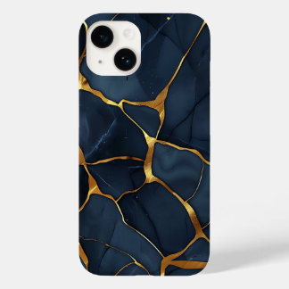 Japanese Kintsugi Dark Blue Case-Mate iPhone 14 Case