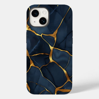 Japanese Kintsugi Dark Blue Case-Mate iPhone 14 Case