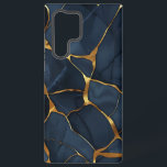 Japanese Kintsugi Dark Blue Samsung Galaxy S22 Ultra Case<br><div class="desc">The kintsugi-inspired Samsung Galaxy case features a mesmerizing dark blue hue accented with stunning gold details. Embracing the ancient Japanese art of Kintsugi, which celebrates the beauty of imperfection, this case symbolizes resilience and transformation. Just as Kintsugi repairs broken pottery with gold, our case embodies the idea that flaws can...</div>