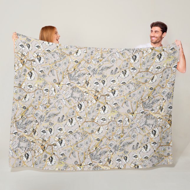 Japanese Kintsugi.   Fleece Blanket (In Situ)