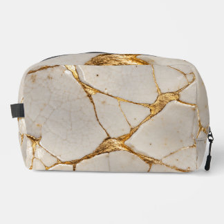 Japanese Kintsugi Gold Crack Ceramic Dopp Kit