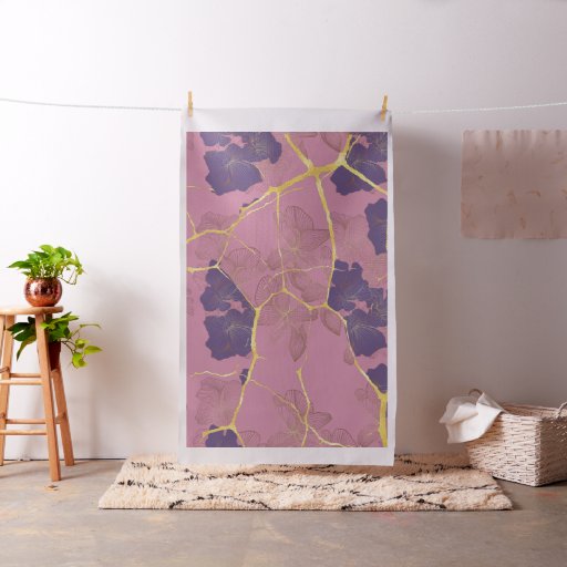 Japanese Kintsugi Pattern.  Fabric
