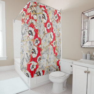 Japanese Kintsugi. Shower Curtain