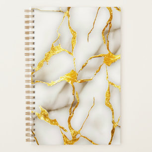 Japanese Kintsugi White Gold Planner
