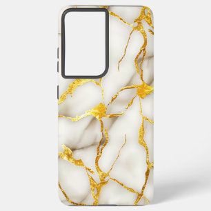 Japanese Kintsugi White Gold Samsung Galaxy S21+ Case