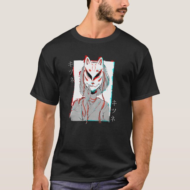 Japanese Kitsune Folklore Fantasy Demon Nine Taile T-Shirt (Front)