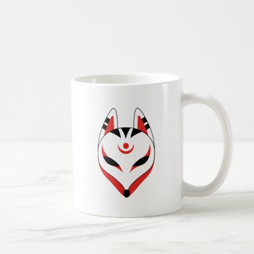 Japanese Kitsune Fox Mask Coffee Mug