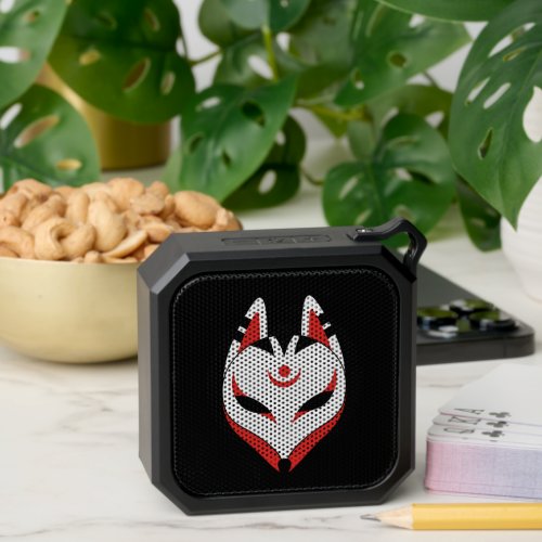 Japanese Kitsune Fox Mask on Black Bluetooth Speaker