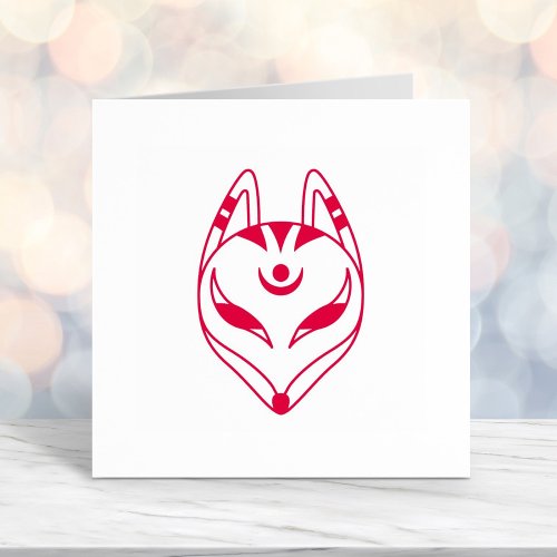 Japanese Kitsune Fox Mask Self_inking Stamp