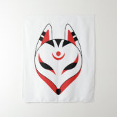 Japanese Kitsune Fox Mask Tapestry | Zazzle