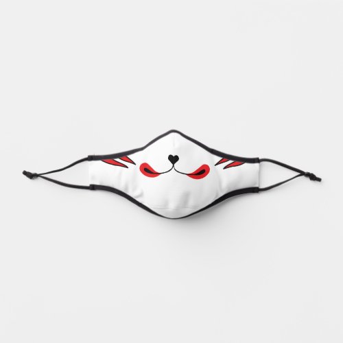 Japanese Kitsune Red White Cartoon Fox Mouth Premium Face Mask