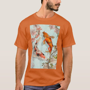 Japanese Koi Carp Cherry Blossom Nishikigoi Fish T-Shirt