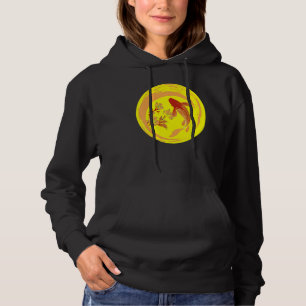 Japanese Koi Carp Nishikigoi Fish Cherry Blossoms  Hoodie