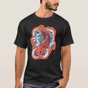 Japanese Koi Carp Nishikigoi Fish Cherry Blossoms T-Shirt