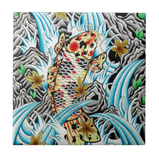 Japanese Koi Ceramic Tile