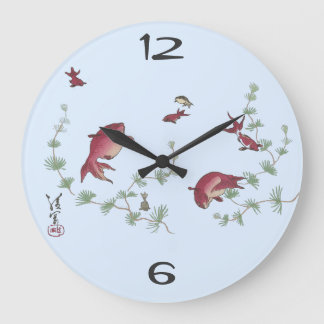 Japanese Koi Fine Art Clock