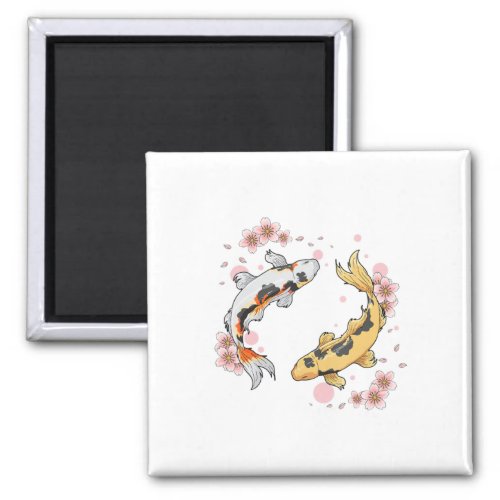 Japanese Koi Fish Carp Pond Japan Tattoo For Koi L Magnet