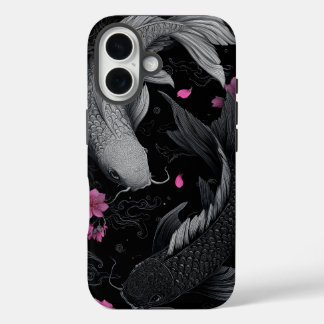 Japanese Koi Fish Dark Mode iPhone 16 Case