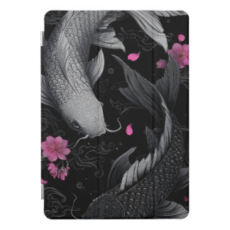 Japanese Koi Fish Dark Mode iPad Pro Cover
