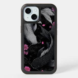 Japanese Koi Fish Dark Mode iPhone 15 Case