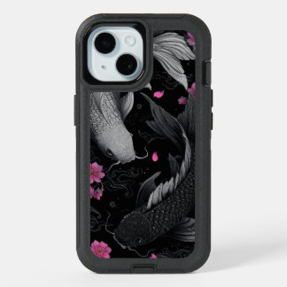 Japanese Koi Fish Dark Mode iPhone 15 Case