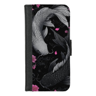 Japanese Koi Fish Dark Mode iPhone 8/7 Wallet Case
