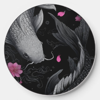 Japanese Koi Fish Dark Mode Wireless Charger