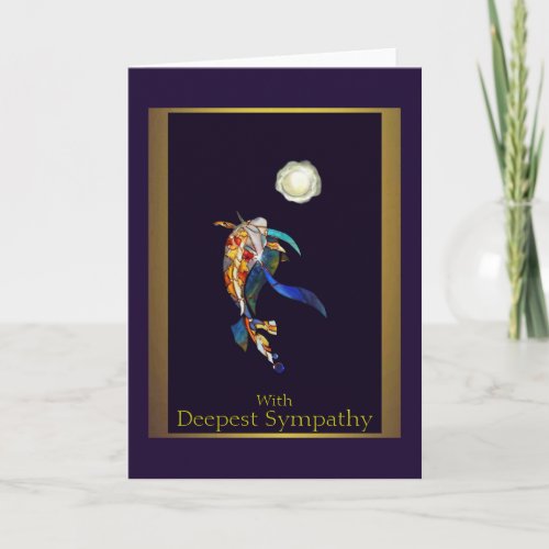 Japanese Koi Fish Deepest Sympathy Greeting Card