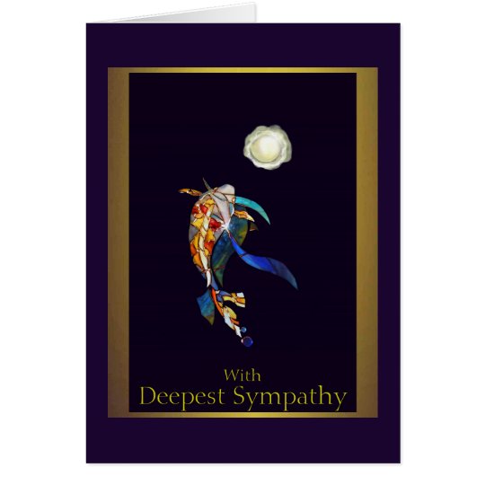 Japanese Koi Fish Deepest Sympathy Greeting Card
