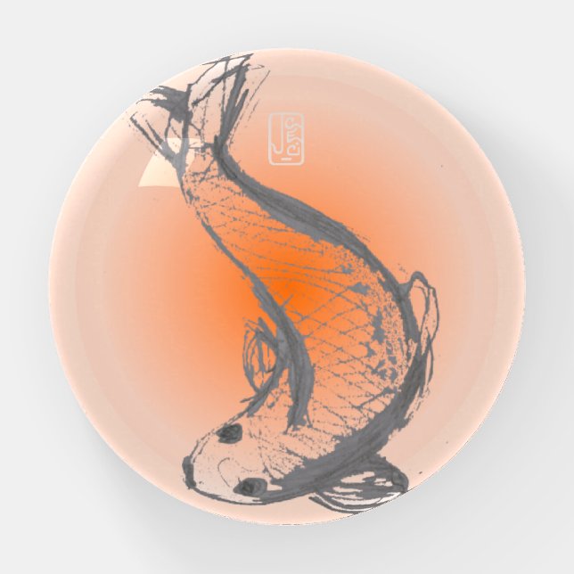 Japanese KOI Fish Globe Paperweight (Front)