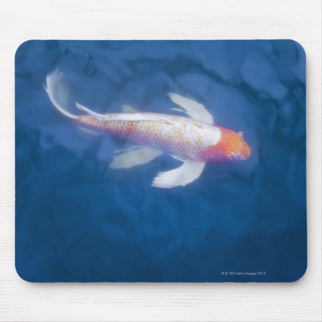 Japanese koi fish in pond, high angle view mouse pad (Front)