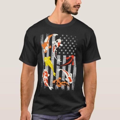 Japanese Koi Fish Japan Koi Carp Koi Pond American T_Shirt